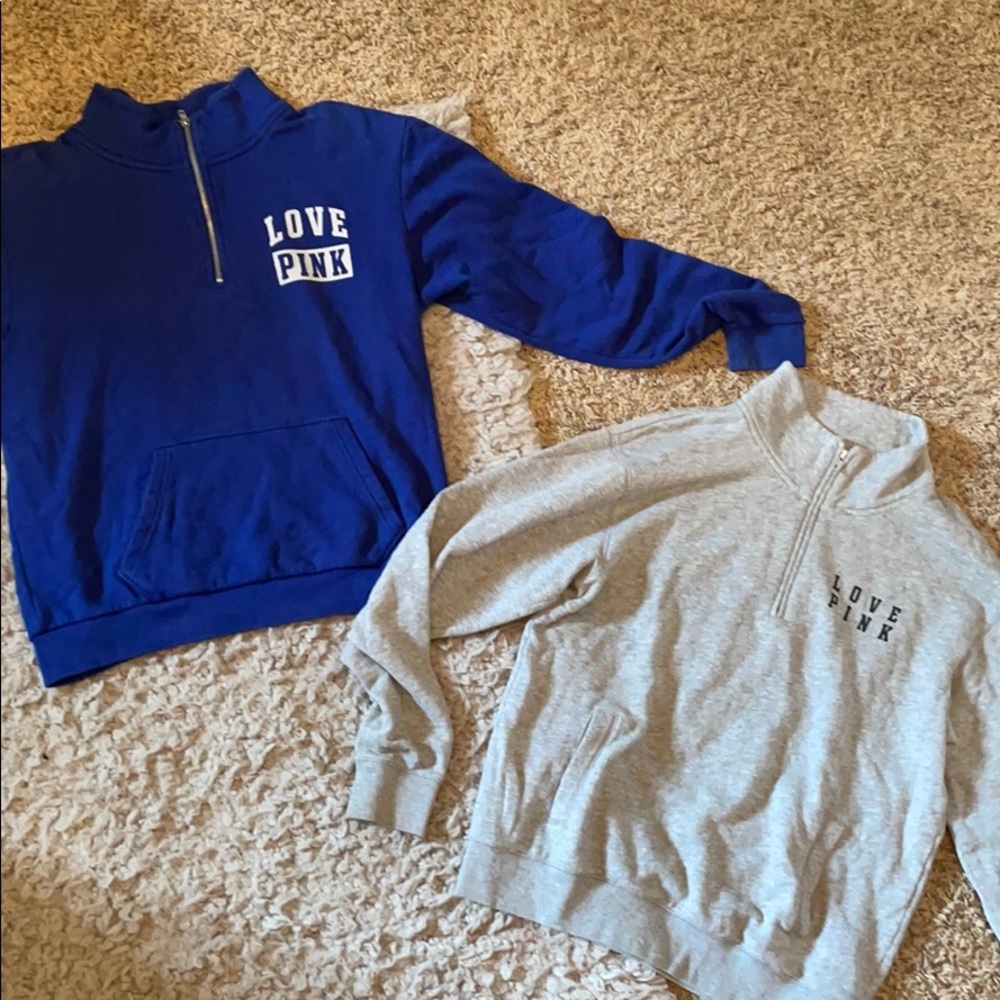 Vintage PINK half zips